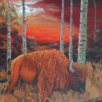 Moonlight Buffalo 16 x 20 acrylic on stretched canvas
Price: $350.00
Please email me if interested.