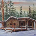 Colorado Cabin 11x14 stretched canvas. Acrylic
Gifted